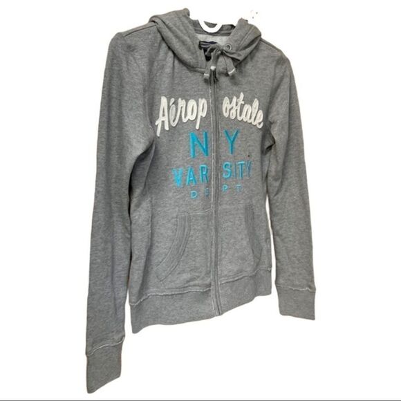  Aeropostale NEW Womens Gray Full Zip- Up  Hooded Jacket Size XS - Picture 3 of 9